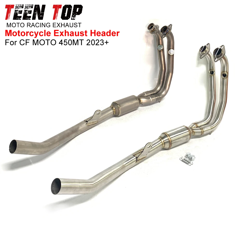 

For CF MOTO 450MT 450 MT Exhaust Header Stainless Steel/Titanium Alloy Moto bike 450MT 2023+ Connect to Original Racing Muffler