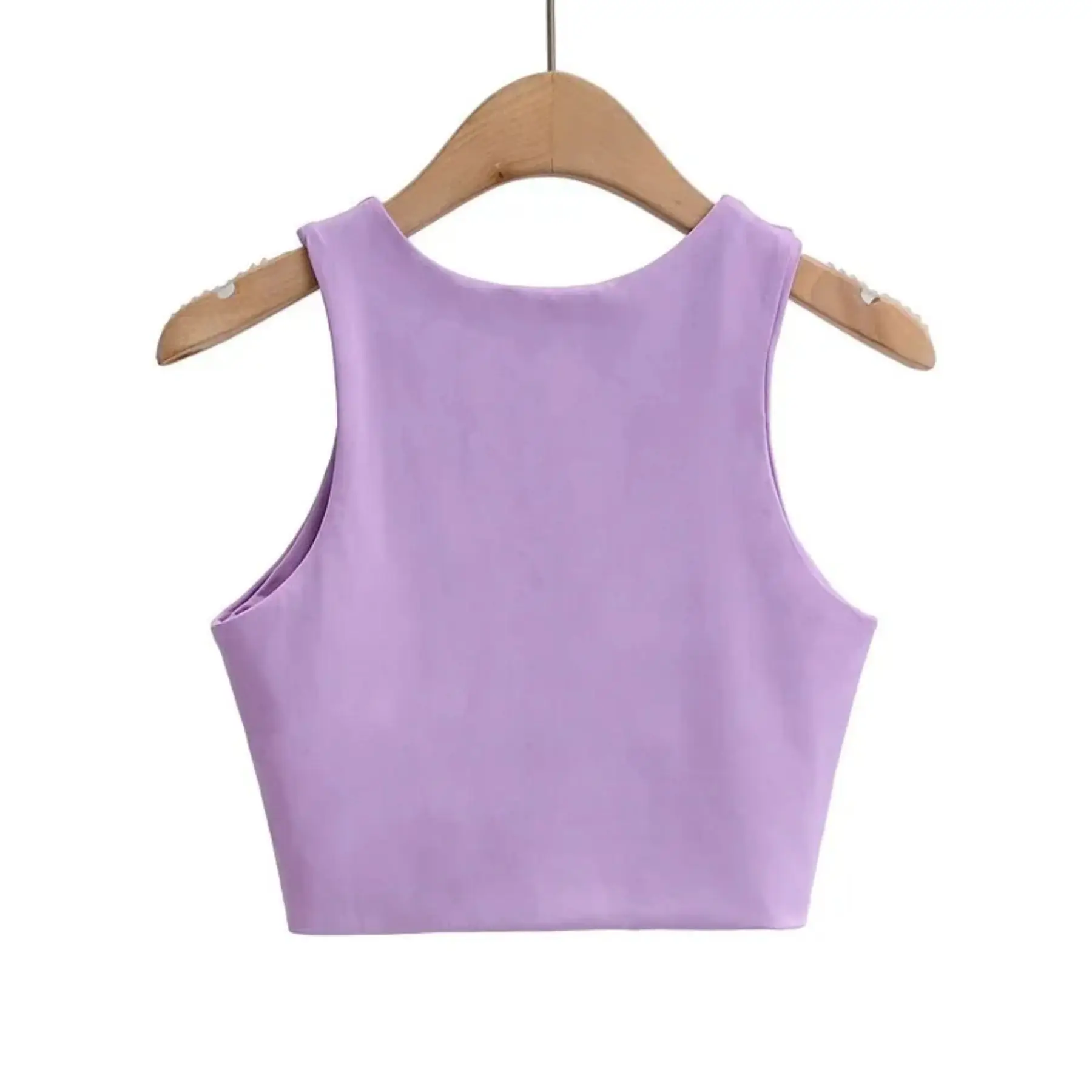 2024 Summer Spring Fashion Women Sexy Slim Tops O-neck Sleeveless Double Nylon Ladies Good Quality Tank Tops 4 Colors