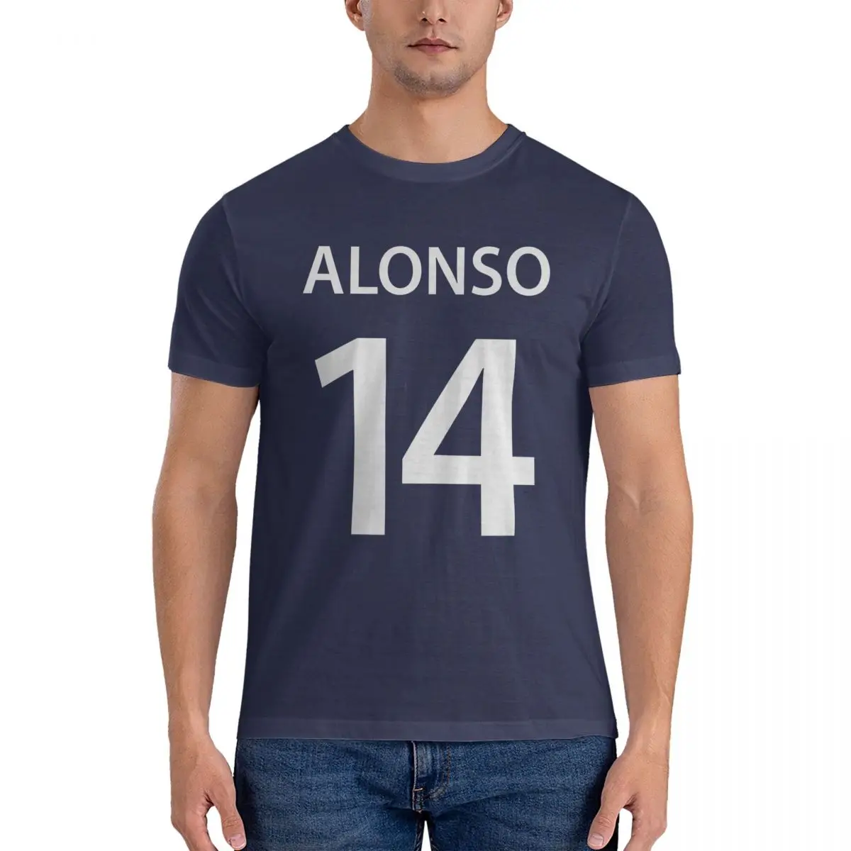 Vintage F1 Fernando Alonso 14 2024 T-Shirts Men Round Neck Cotton T Shirts Fernando Alonso Short Sleeve Tee Shirt Gift Tops