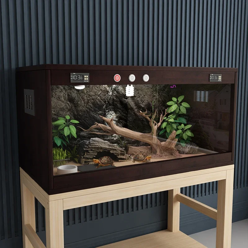 Half-water turtle house climbing pet landscaping constant temperature smart pet turtle feeding box