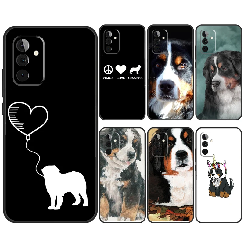 Funny Bernese Mountain Dog Case For Samsung Galaxy A55 A35 A25 A15 A51 A71 A12 A32 A52 A13 A33 A53 A54 A34 A14 Cover