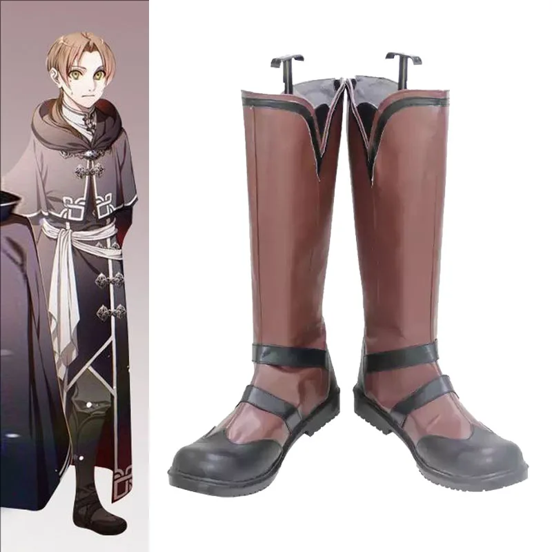 

Mushoku Tensei Rudeus Greyrat Cosplay Shoes Jobless Reincarnation Quagmire Rudy Boots Halloween Anime Cosplayer High Boots