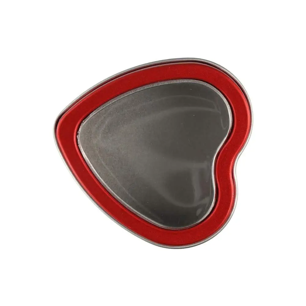 Practical Tinplate Heart Shape Tins Silver/Red/Pink Small Heart-shaped Containers with Lid Refillable Jewelry Box Home