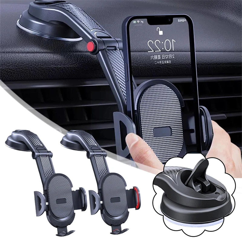 

2023 NEW Universal Sucker Car Phone Holder 360° Windshield Car Dashboard Mobile Cell Support Bracket for 4.0-6 Inch Smartphones