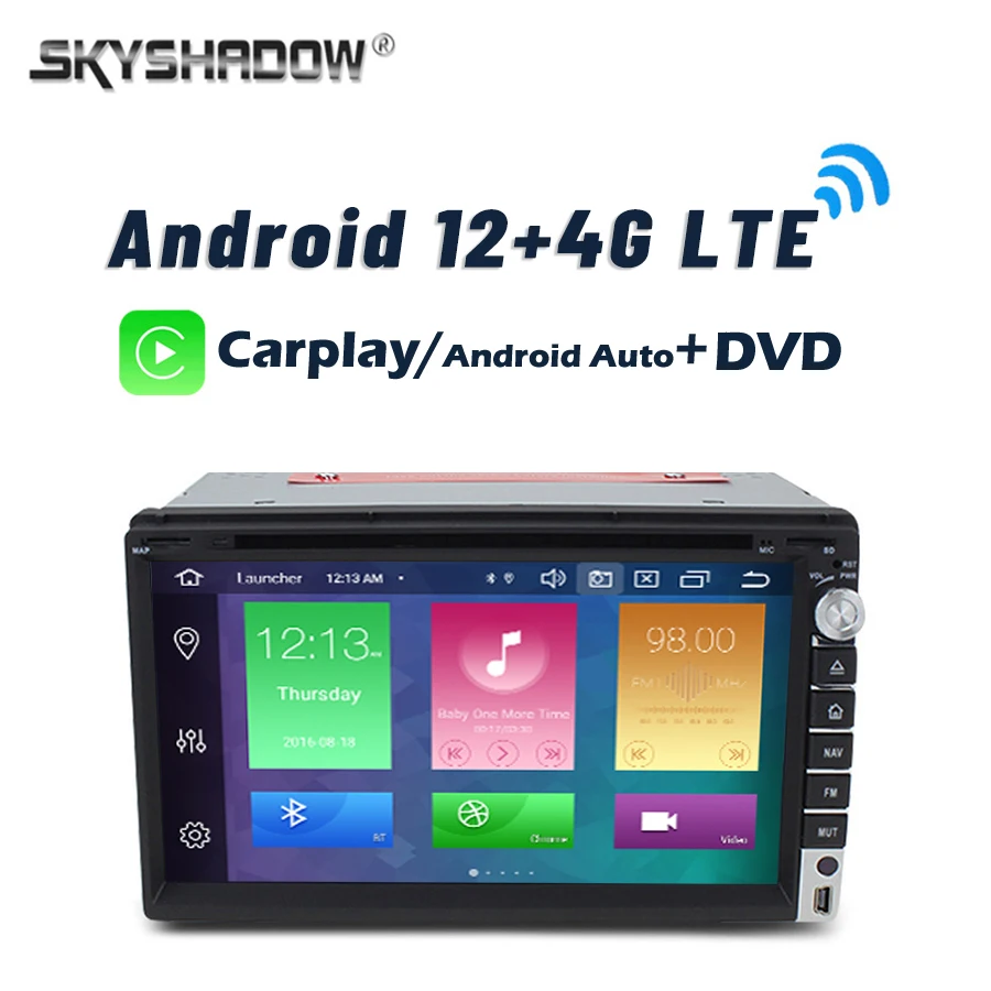 

DVD Carplay DSP 4G LTE Android 12.0 8GB+128GB Car multimedia player 2 Din for Nissan Universal RDS Radio GPS Map Bluetooth Wifi