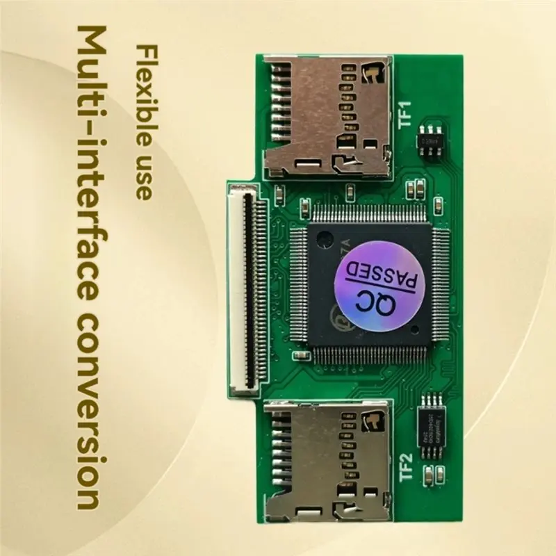 【A17Z】Dual TF Card To CE ZIF Adapter Converter Concurrent Upgraded Version For Ipod Industrial PC DVR Iflash Module