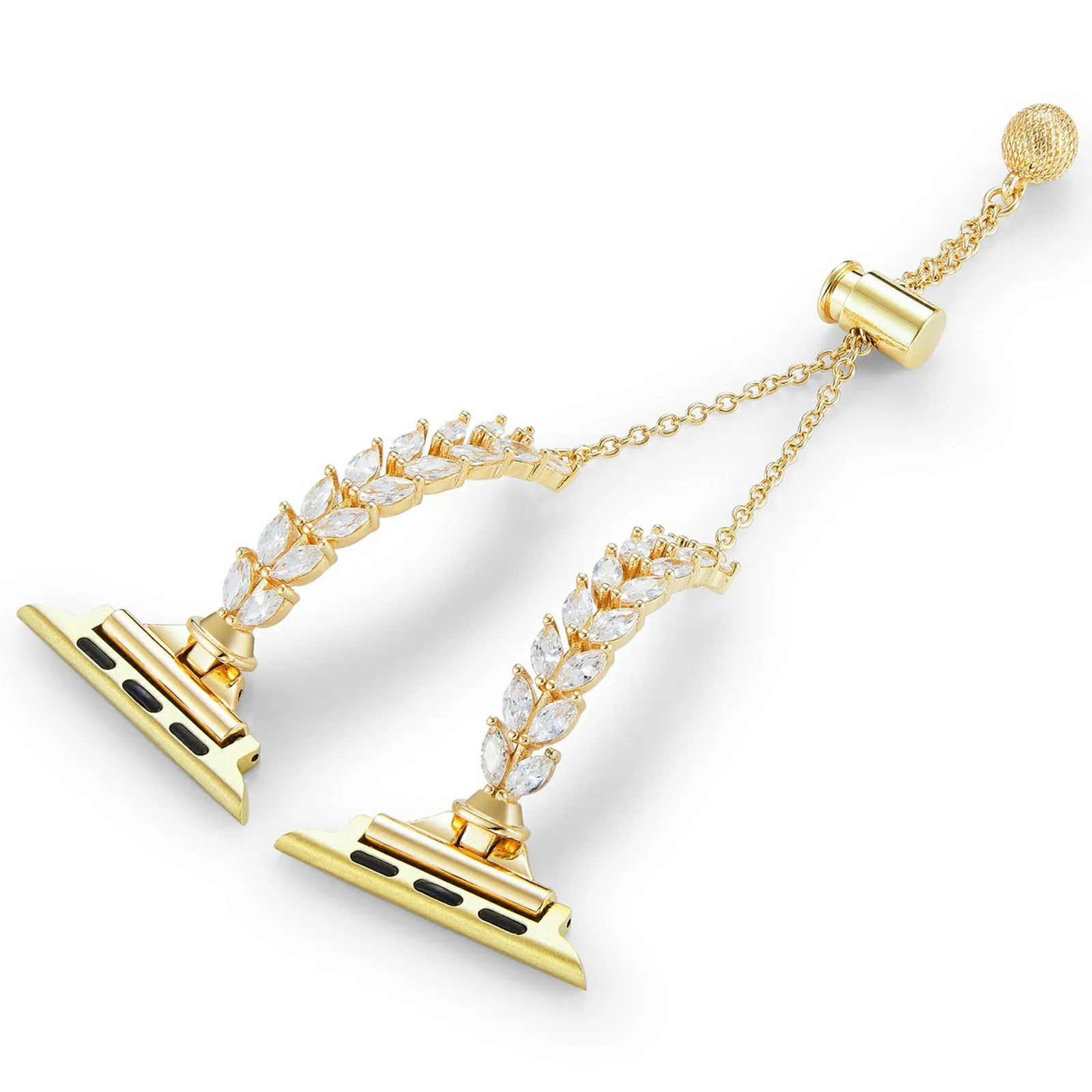 

Metal Watch Band for Apple Watch Series 11 10 42mm / 9 8 7 41mm / SE3 SE2 SE 6 5 4 40mm / 3 2 1 38mm Bracelet Strap Leaves Desig