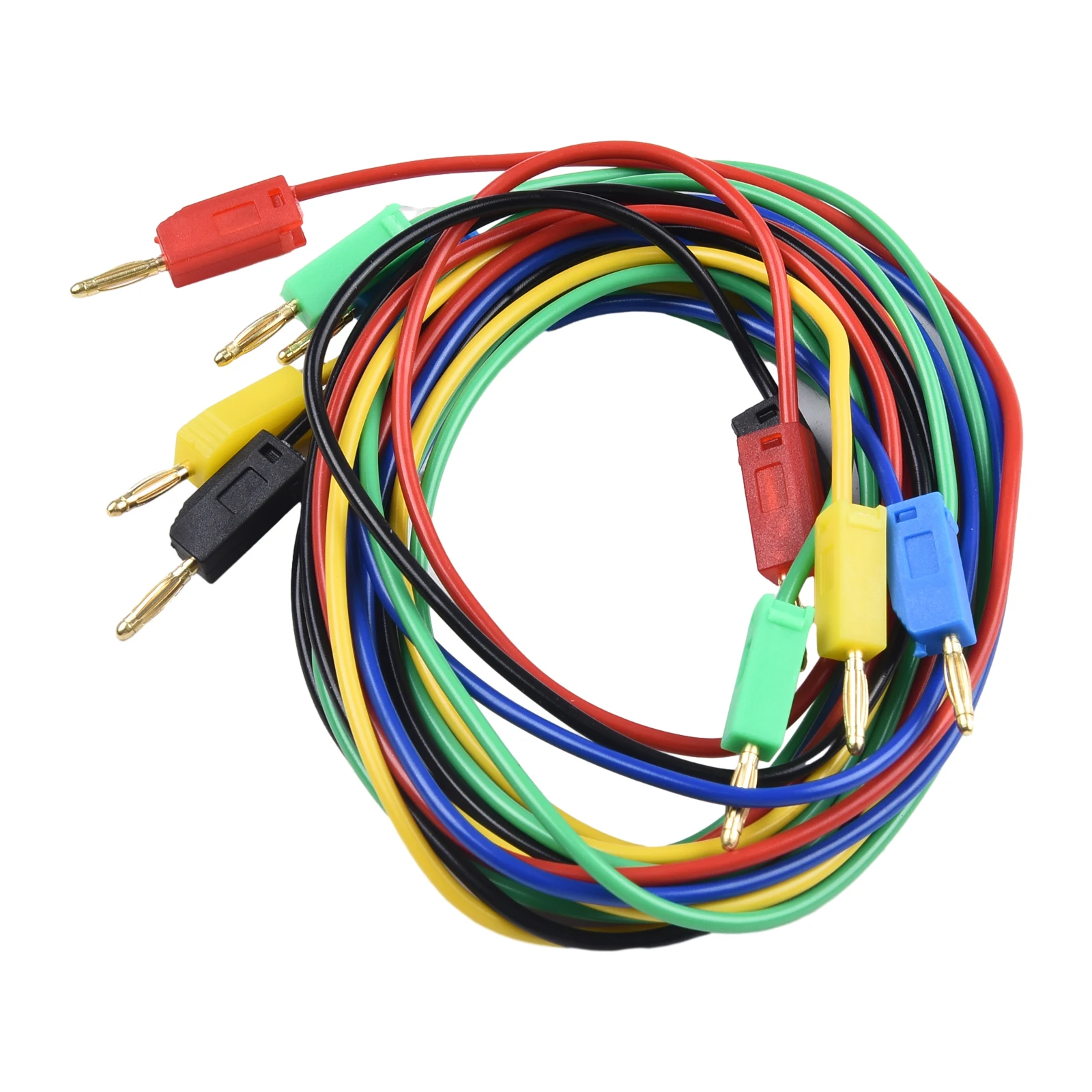 5PCS 2MM Banana Test Cables with 1m Length for Connecting to Tail Hole and Compatible with Multiple Testing Environments