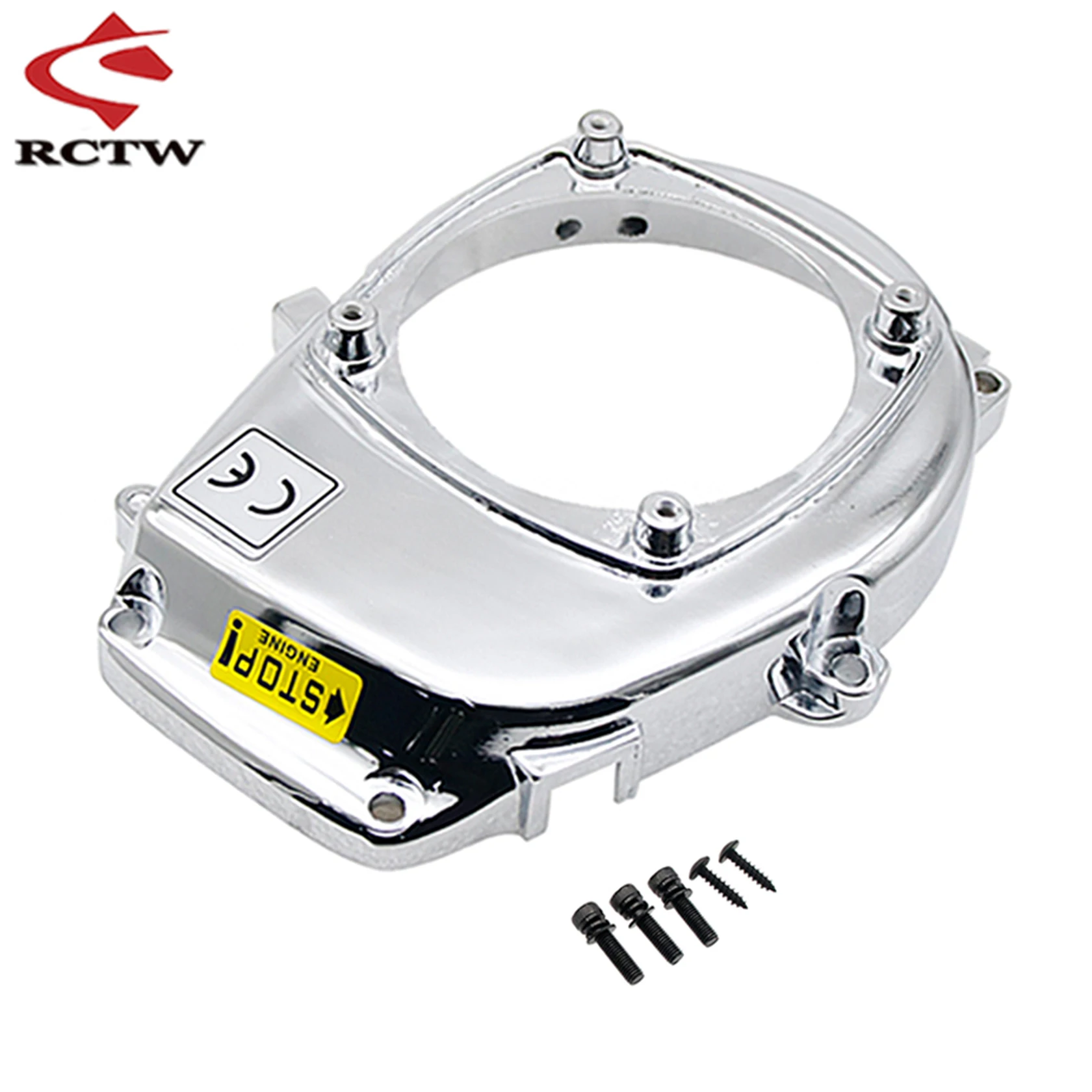 Chromowana osłona wentylatora koła zamachowego pasuje do silnika Zenoah Cy 23cc-36cc do 1/5 Hpi Rovan King Motor Baja 5b Ss 5t 5sc Losi 5ive T Rc Car Parts