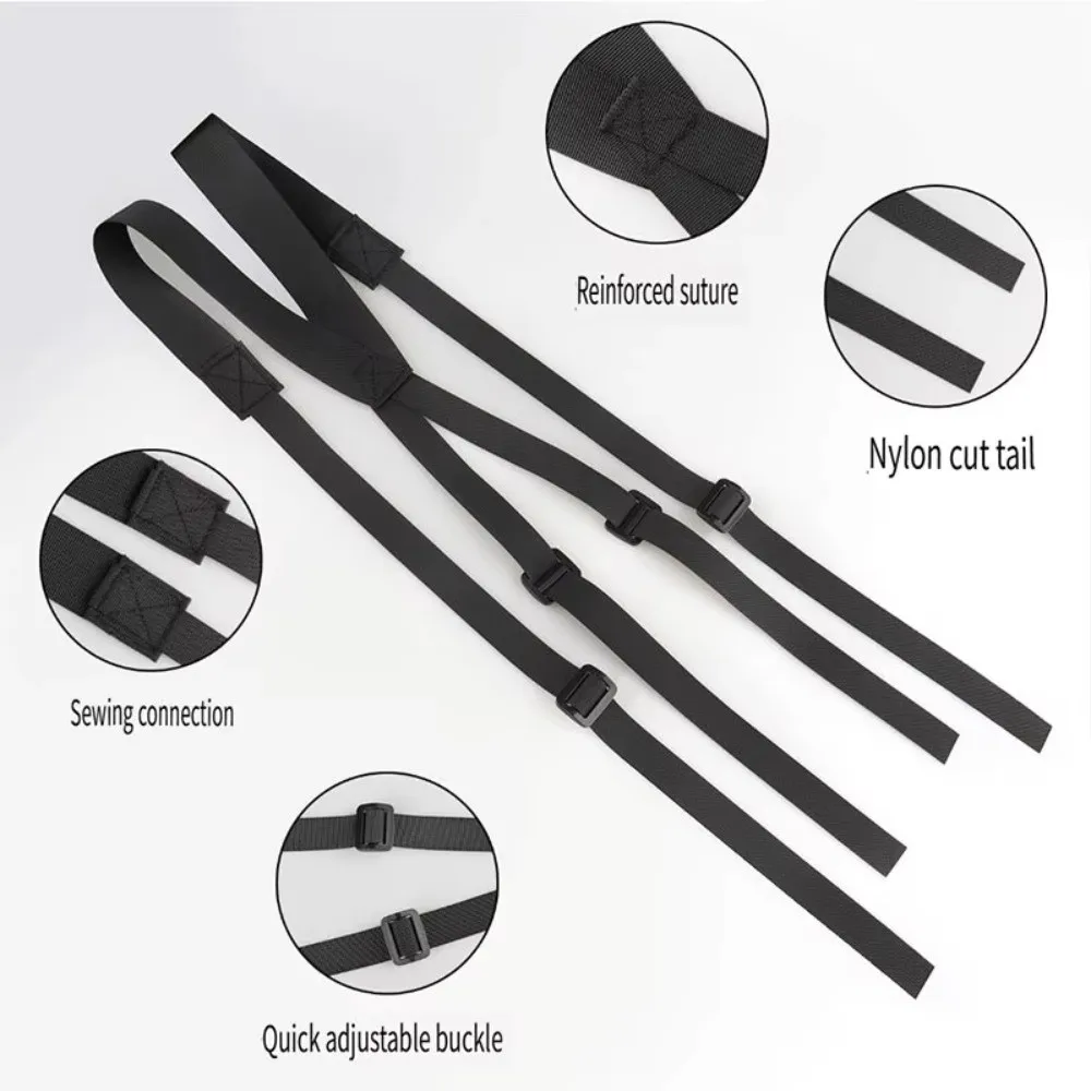 Durable Nylon Duty Belt Adjustable Y-Shape Multifunction Harness Solid Color Waist Stabilization Strap