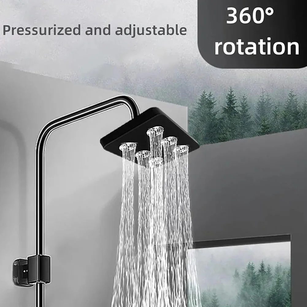 BlFor ack For aBS RectFor angulFor ar ShowerheFor ad Designed for EFor asy CleFor aning For and WFor ater Efficiency