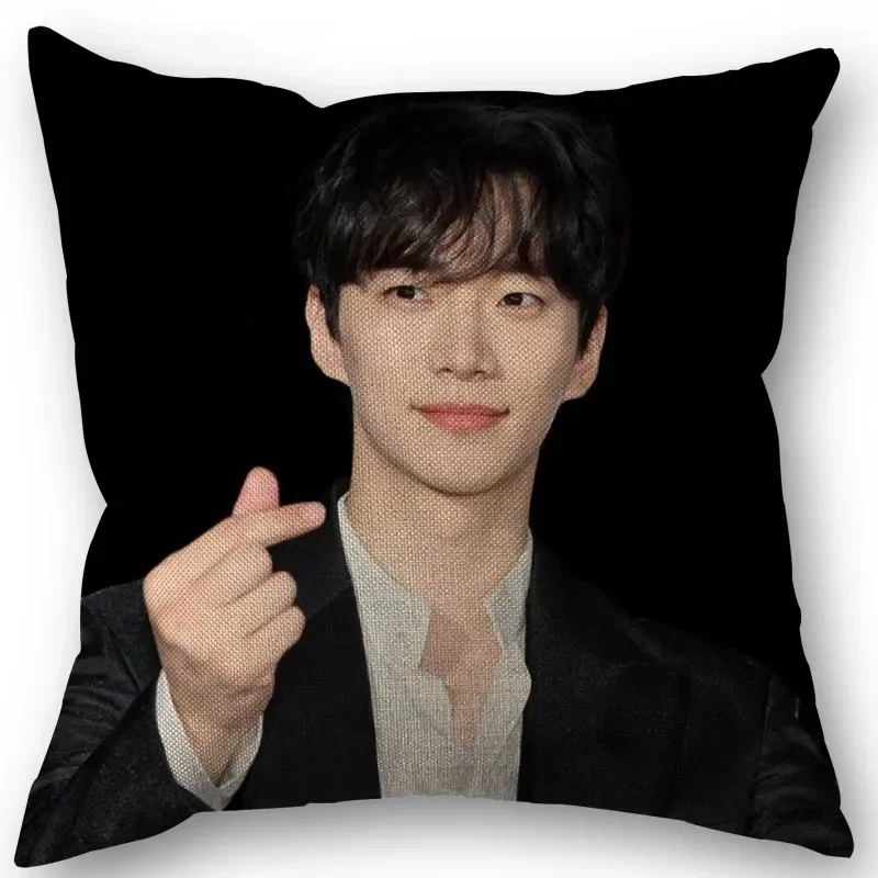 New Lee Jun Ho Pillowcase Bedroom Home Decorative Cover 45x45cm Square Zipper Pillow Cases Cotton Linen Fabric No Fade 0414