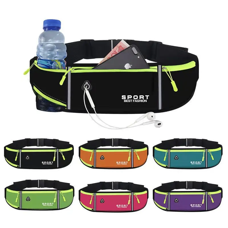 Unisex Sports Water Bottle Hip Waist Pack Waterproof Running Climbing Money Waist Bag Mobile Phone Bag Motorcycle Fanny Pack