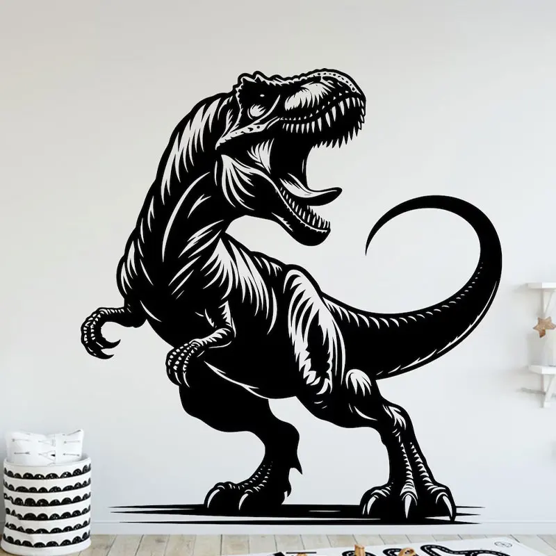 Dinosaur Theme Wall Decals Vinyl Home Decor for Nursery Kids Room, Boys Bedroom, T-rex Wall Sticker Removable Murals Poster G213