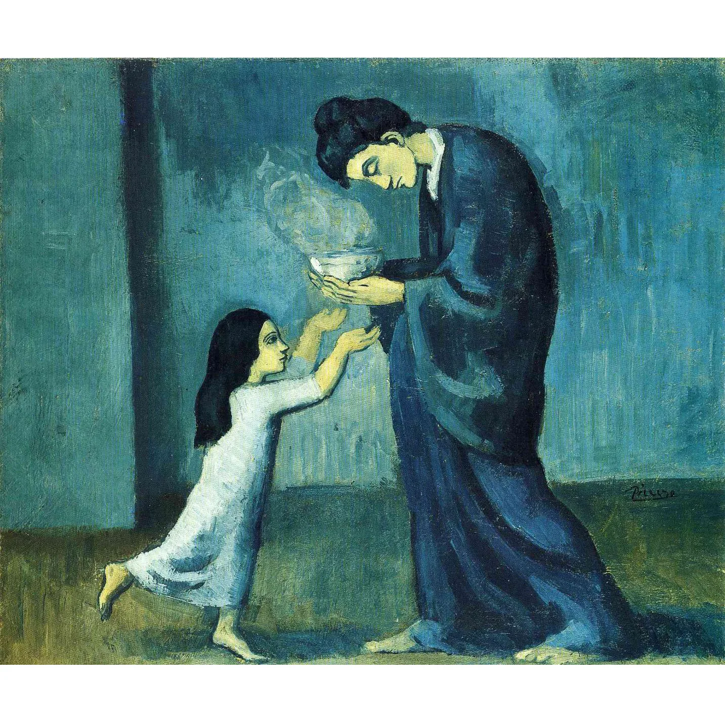 

The soup by Pablo Picasso Hand painted famous oil painting reproduction on canvas Modern wall art picture Home decoration