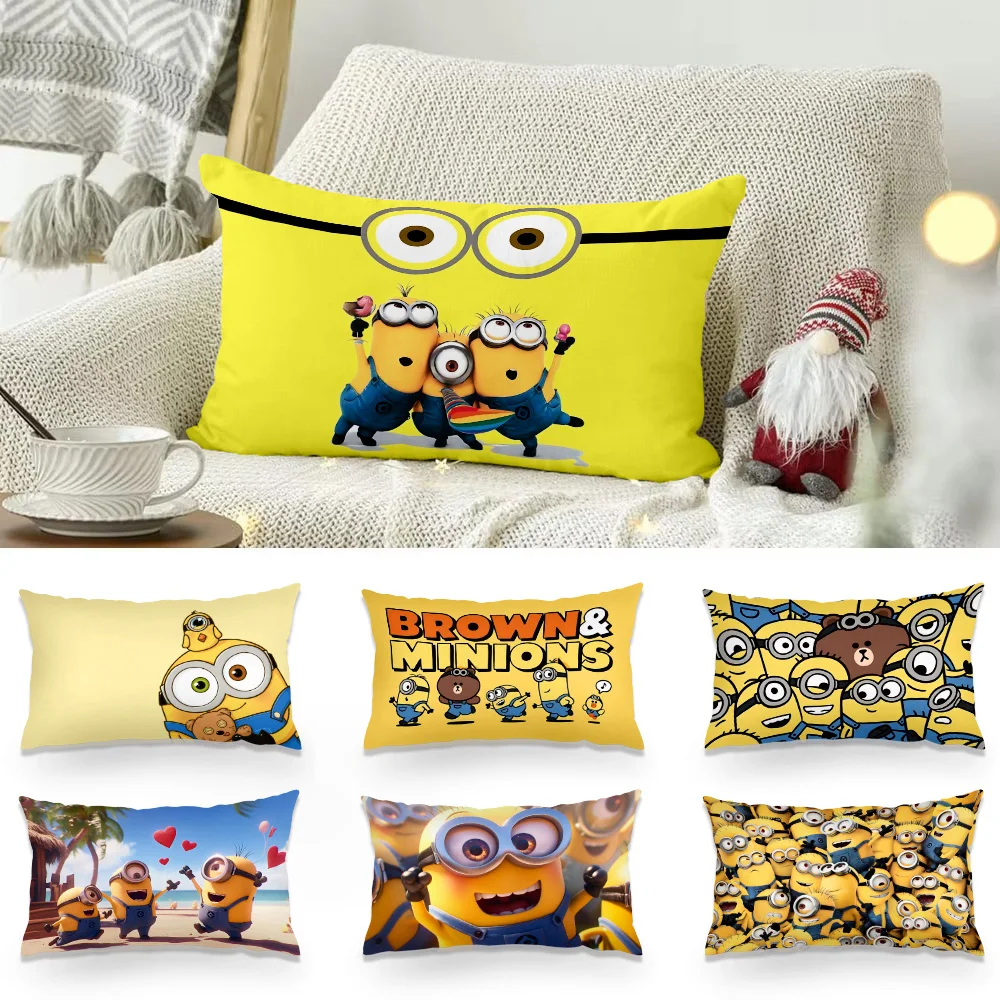 Lovely Hot M-Minionses Double-sided Printing Rectangle Pillow Case Bedside Pillowcase Sofa Cushion Cover Room Home Decoration