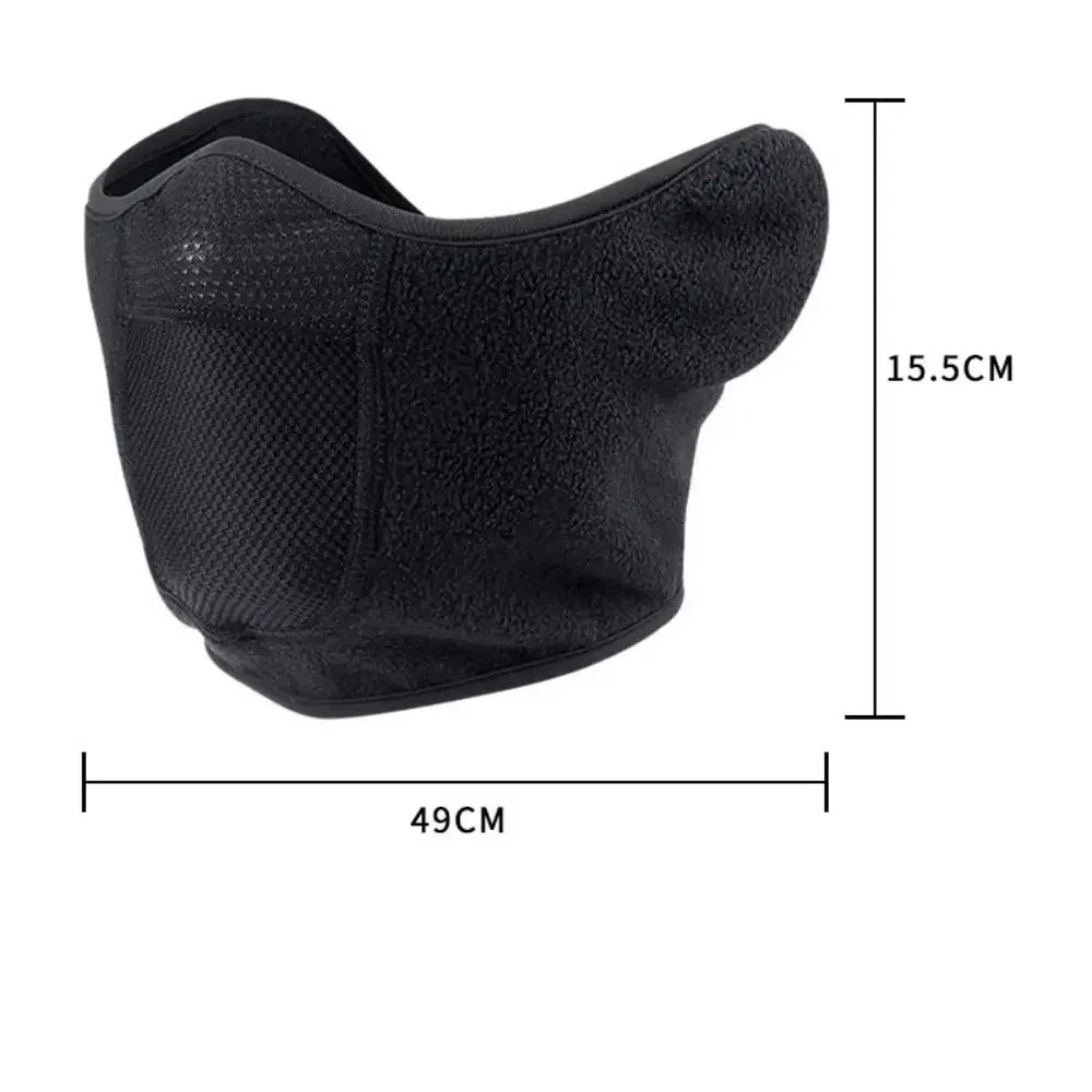 Winter Balaclava Fleece Warmer Motorcycle Face Mask Breathable Half Ski Mask Scarf Motorbike Cycling Bicycle Biker Mask