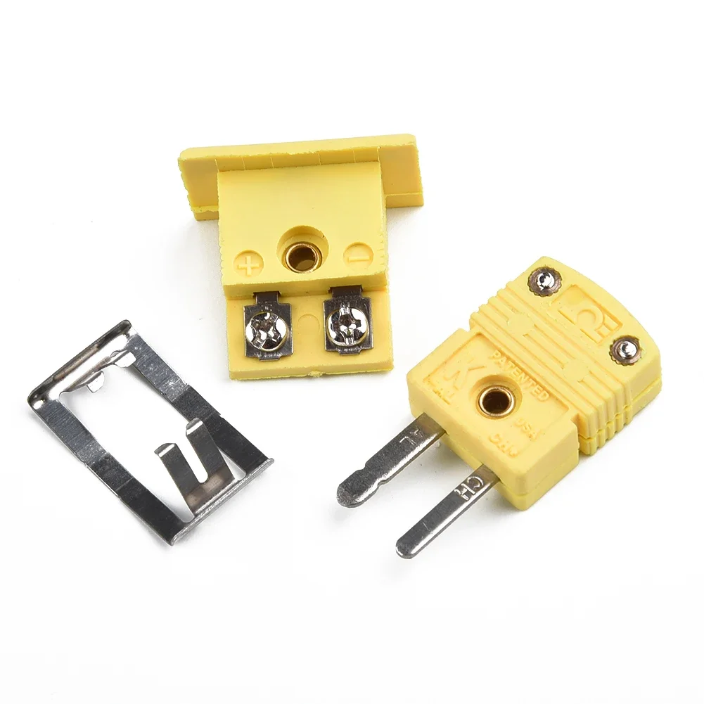 1 Set K Type Male Female  Connectors Plug Thermocouple Temperature Sensors Miniature Socket & Panel Mount