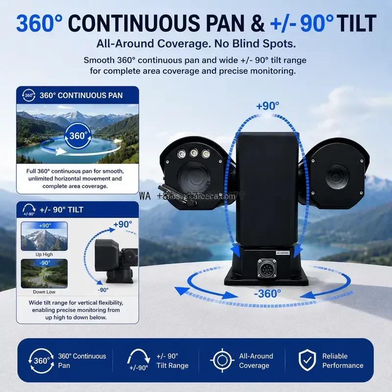 wmwmnu Long Range Mountain Border Dual Spectrum Thermal Perimeter Security Surveillance PTZODM OEM