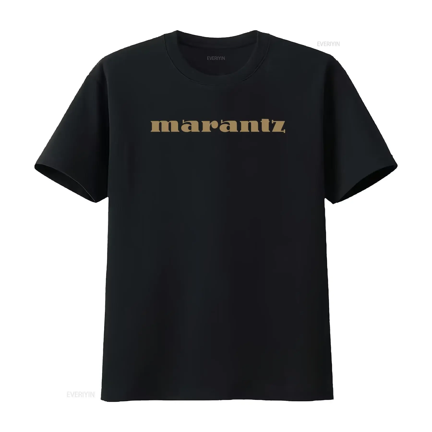Camiseta Marantz Audio con estampado de moda, informal, vintage, lavada, cómoda, elástica, estilo streetwear para hombre, para uso diario