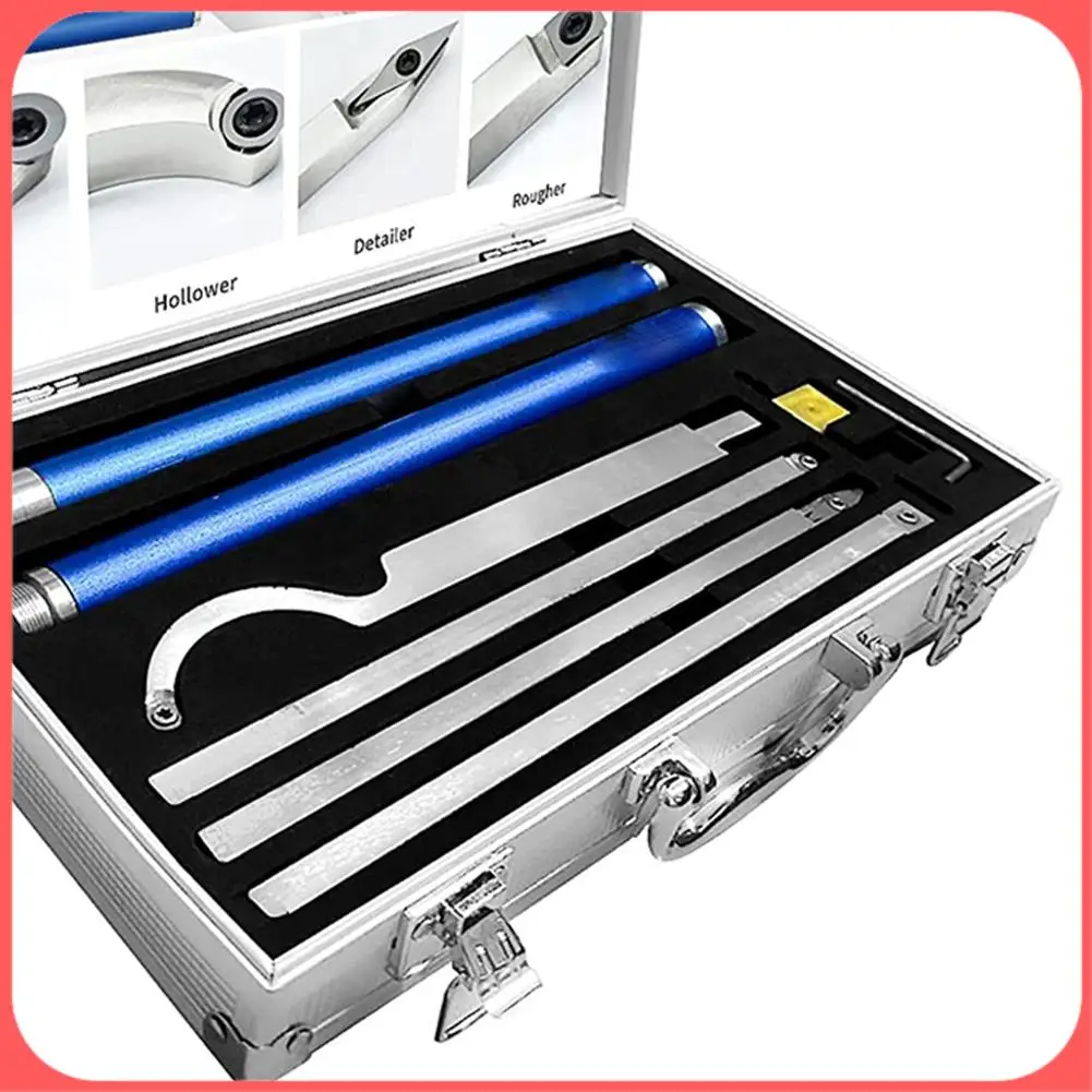 

AA89-Carbide Lathe Tools Aluminum Lathe Tool For Woodturning,Wood Turning Chisel For Lathe With Full Size Replacement Tips