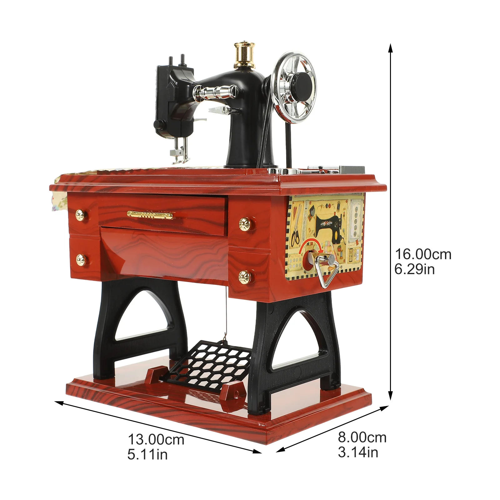 Vintage Sewing Music Box Musical Toy Sewing Machine Music Model Play Creative Gift musical sweing machine