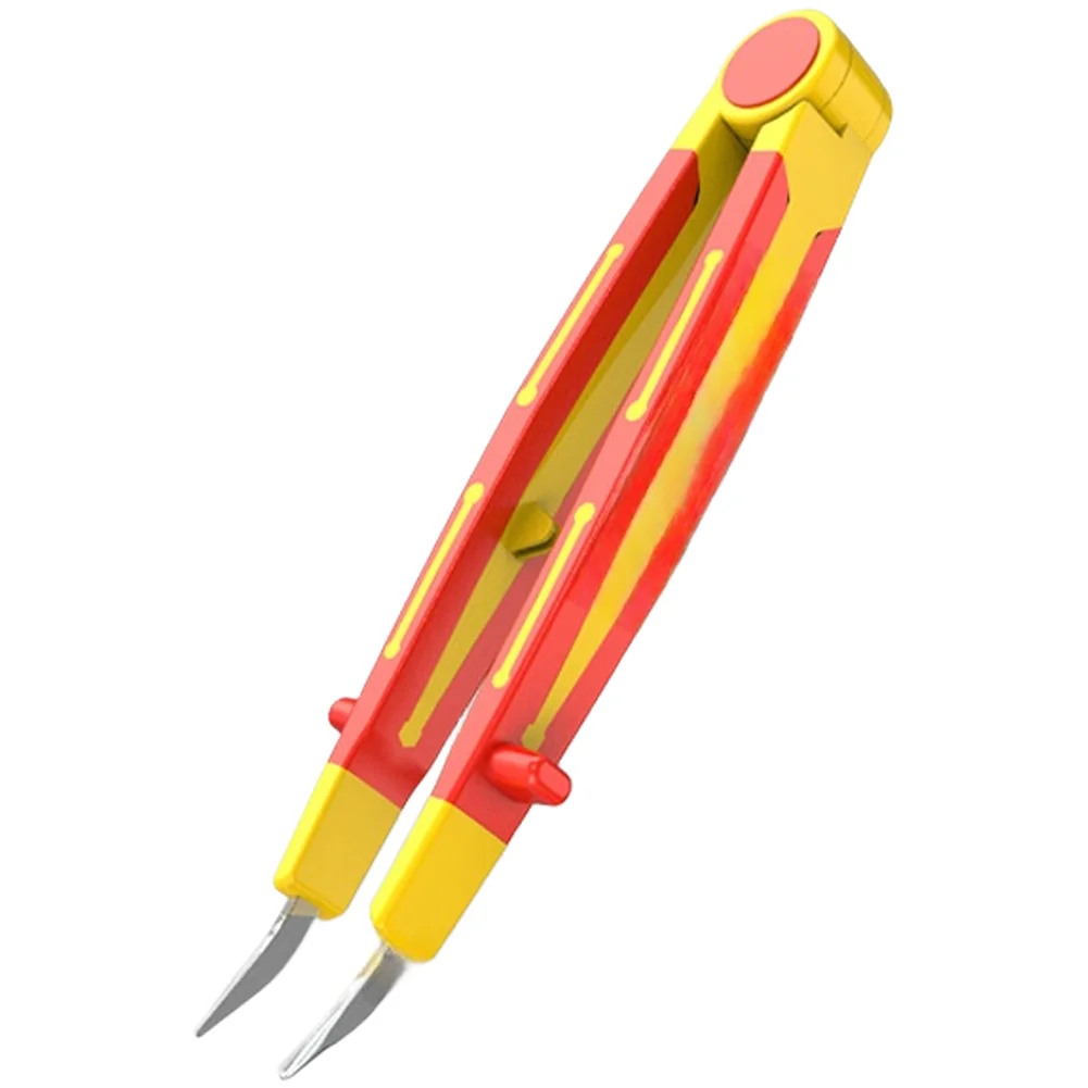 1PC Stainless Steel Insulated Tweezers For Electronics Repair Remove Eyeglasses Clocks And Watches Cell Phone Notebook