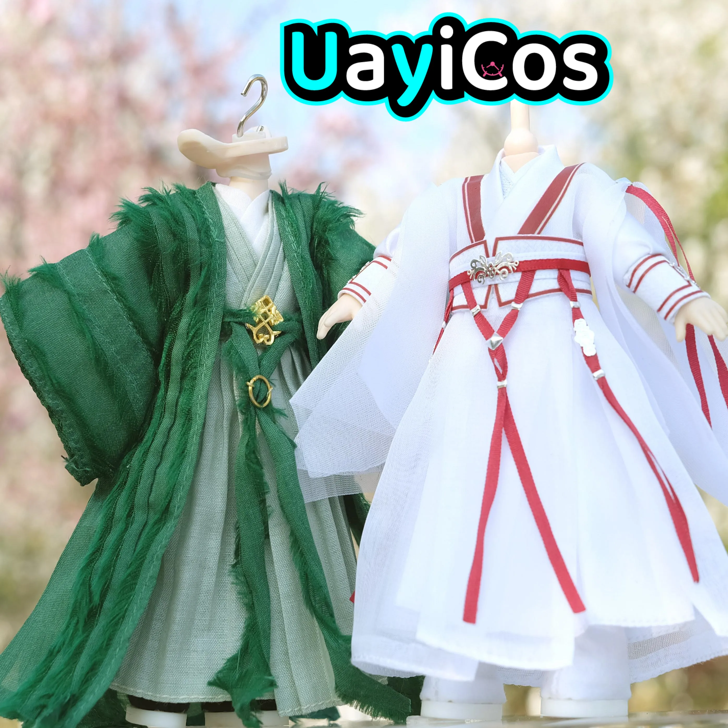 Handmade OB11 P10 Doll Clothes Red Green Hanfu Fairy Ancient Costume Suits BJD Accessories Doll Game Props Anime Toy Kids Gifts