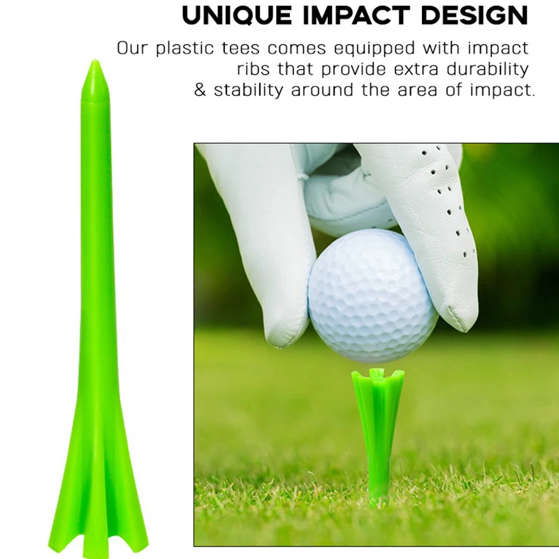 10pcs Golf Tee Set Unbreakable Golf Tees With Improved Durability, Reduced Friction, And Increased Drive Distance