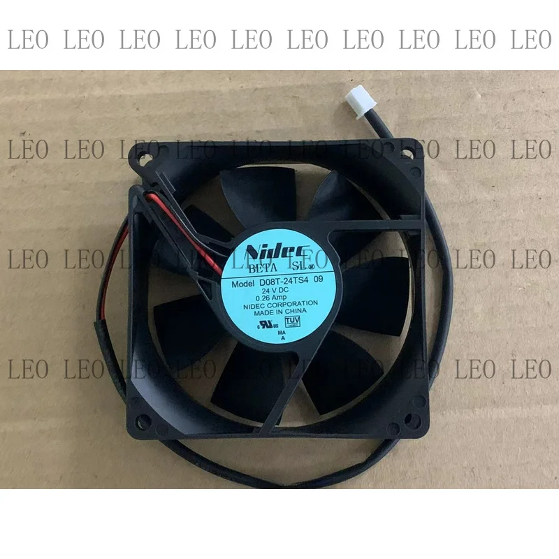 MY For Nidec D08T-24TS4 09 Double ball cooling fan 24V 0.26A 80X80X25MM 2wire #Mz89 QL
