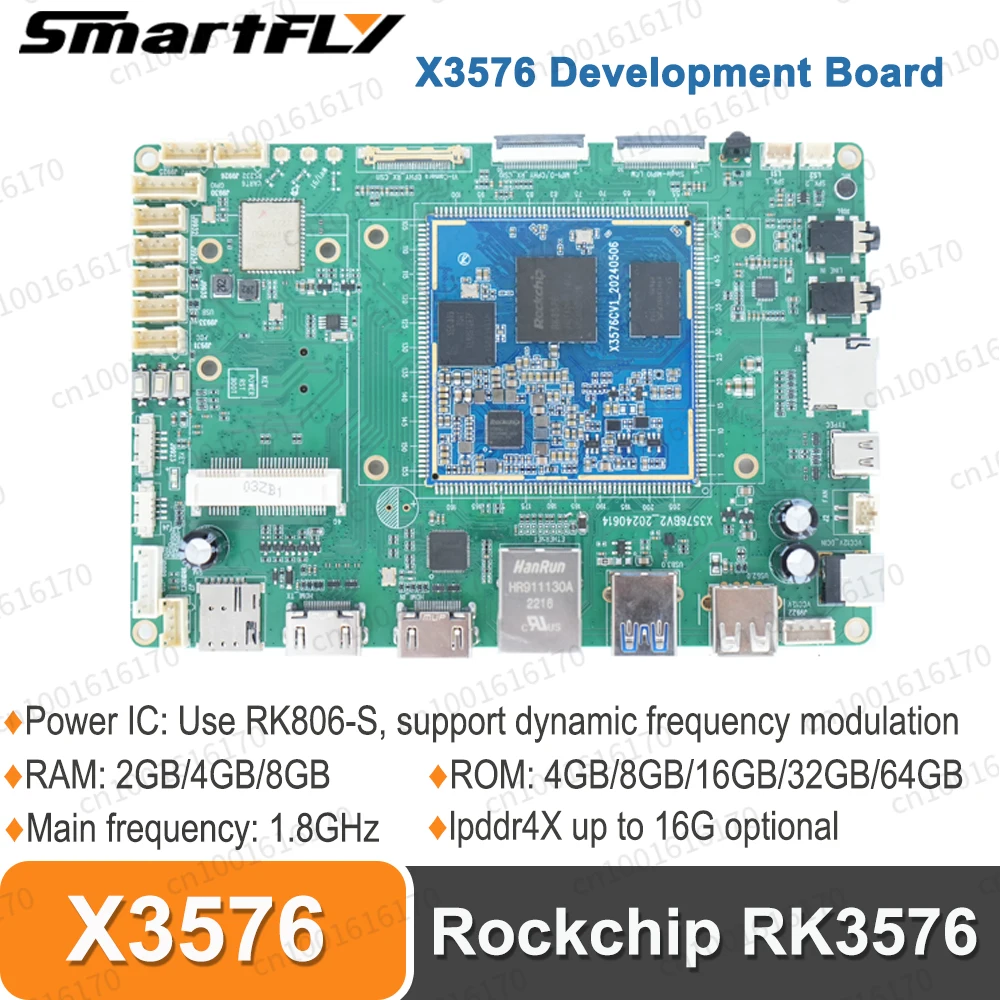 

Макетная плата X3576 Rockchip RK3576, 8-ядерная материнская плата Linux Core Board, кодек 4K, поддержка динамической частоты и модуляции