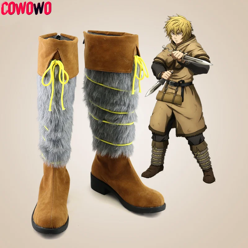 

Cowowo Anime Vinland Saga Cosplay Thorfinn Viking Pirate Boot Costume Shoes Cos Game Anime Party Uniform Hallowen Play Role