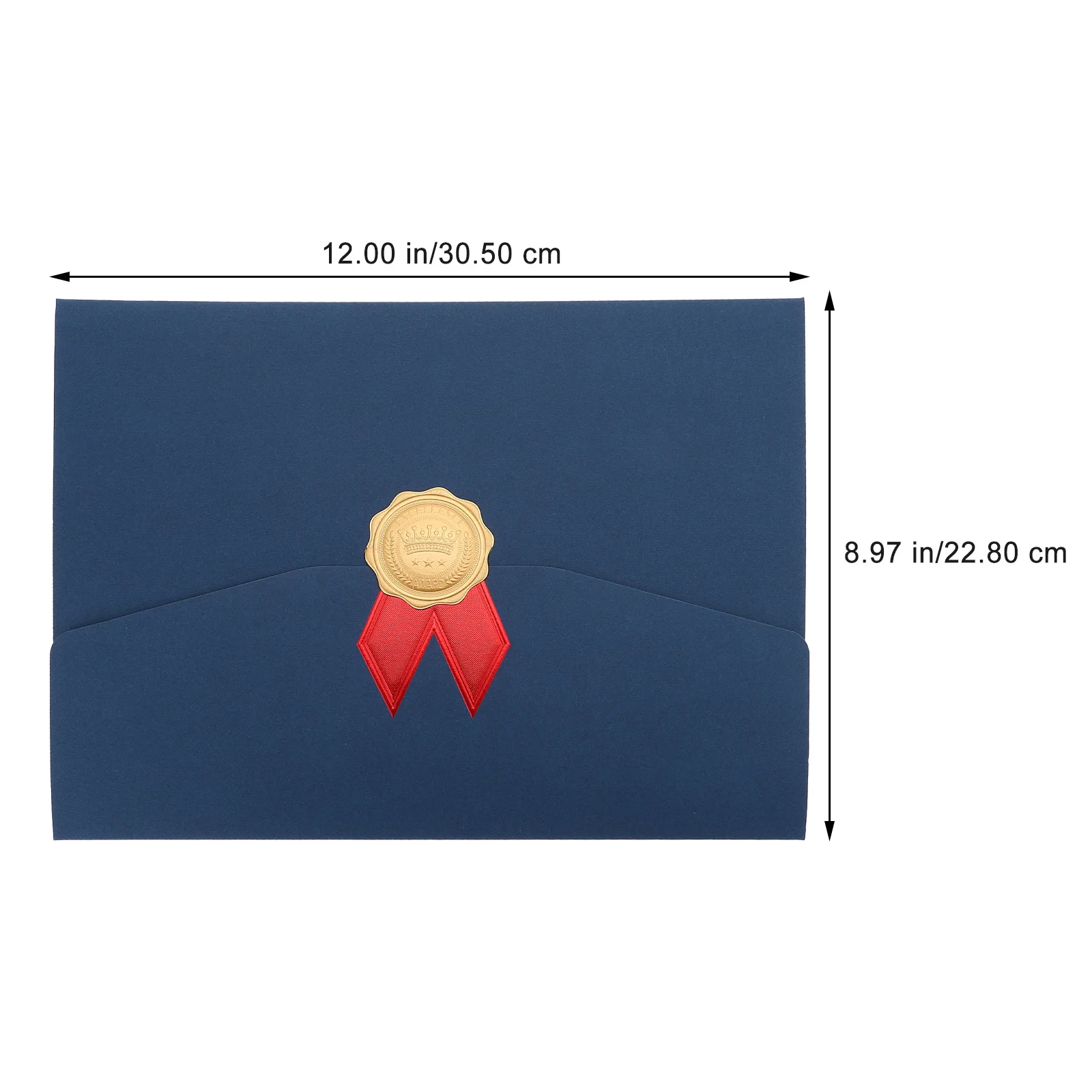 

2Pcs Certificate Holder Stylish Three-Fold Folding Type Diploma Envelope Cover Award Document Protective Case for Office Home