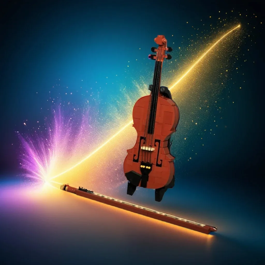 

281PCS MOC Violin DIY Violin Model Education Model Building Blocks Birthday Toys Gift