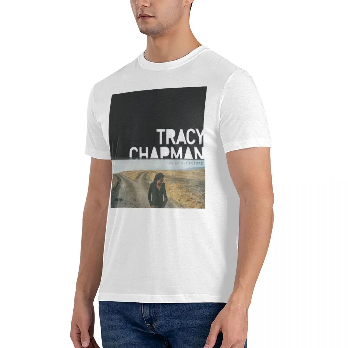 Men's T-Shirts Music Vintage Pure Cotton Tee Shirt Short Sleeve T-Tracy Chapman T Shirts Round Collar Clothing Classic