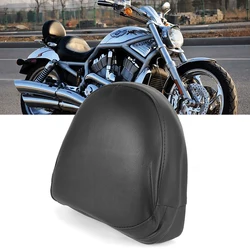 Motorcycle Black Passenger Backrest Sissy Bar Cushion Back Pad For Harley Yamaha Honda Suzuki Kawasaki Universal Cruiser