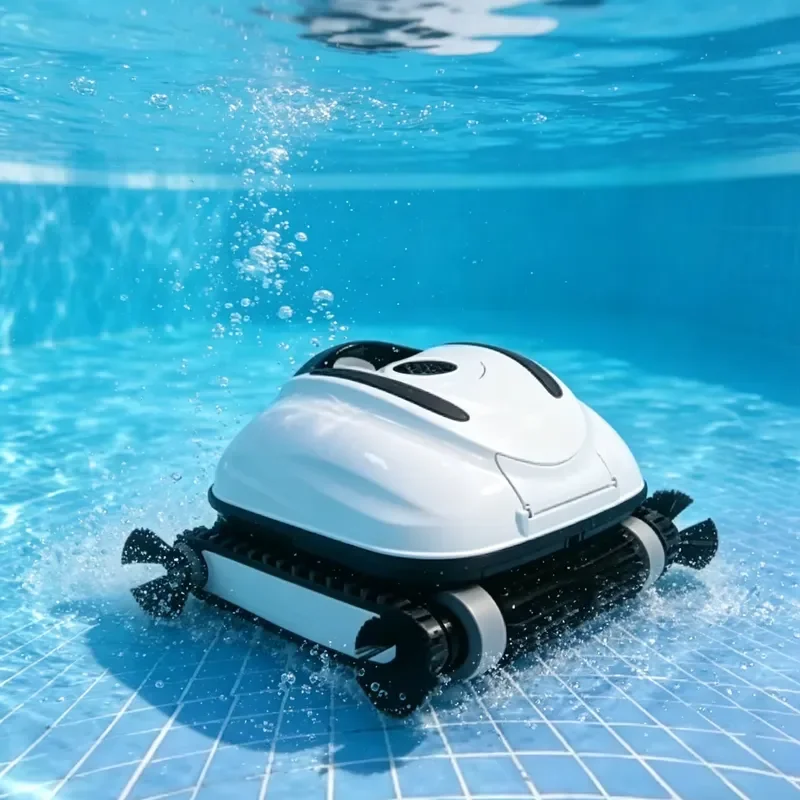 STROVAN Intelligent Corded Pool Cleaning Robot Wall Climbing IPX8 Waterproof Eco-Friendly Suction Large Filter Bag for Hotel