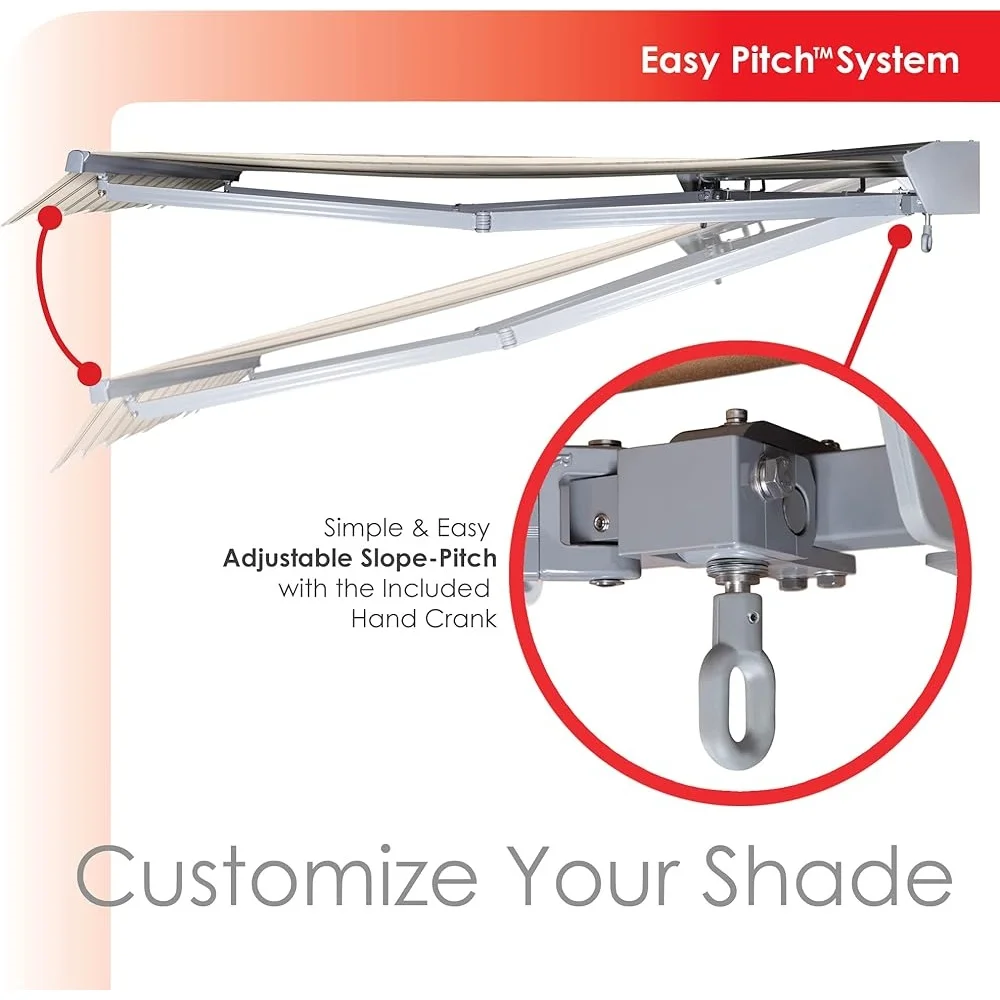 

Electric Retractable Awning 8ft x 7ft UV Resistant 100 Acrylic Fabric Custom Shade System Durable Steel Frame Advanced