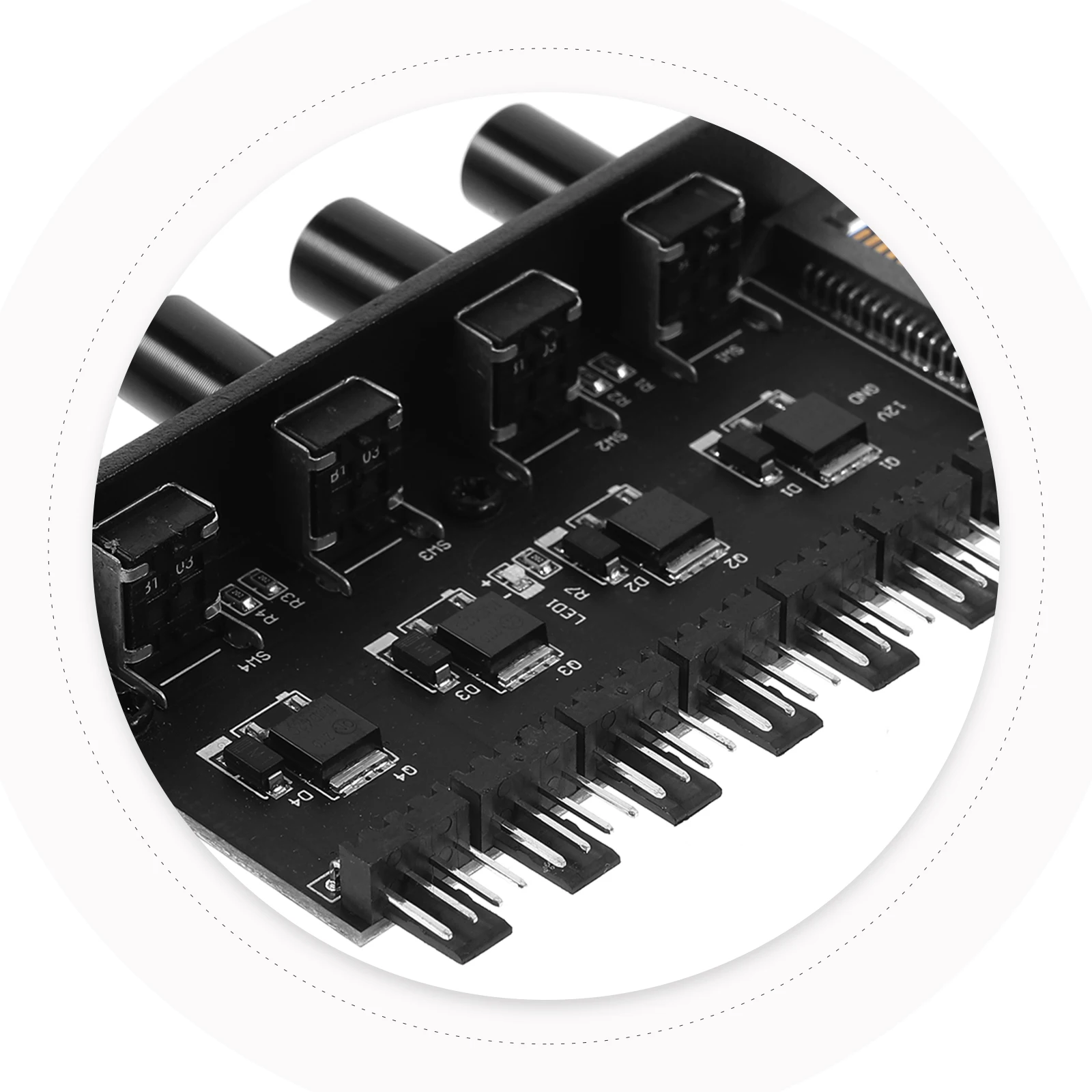 

Pwm Speed For Pc Cooling Adjustable Splitter Case With Multiple Control Knobs Quiet System Desktop Computer Notebook Cooling
