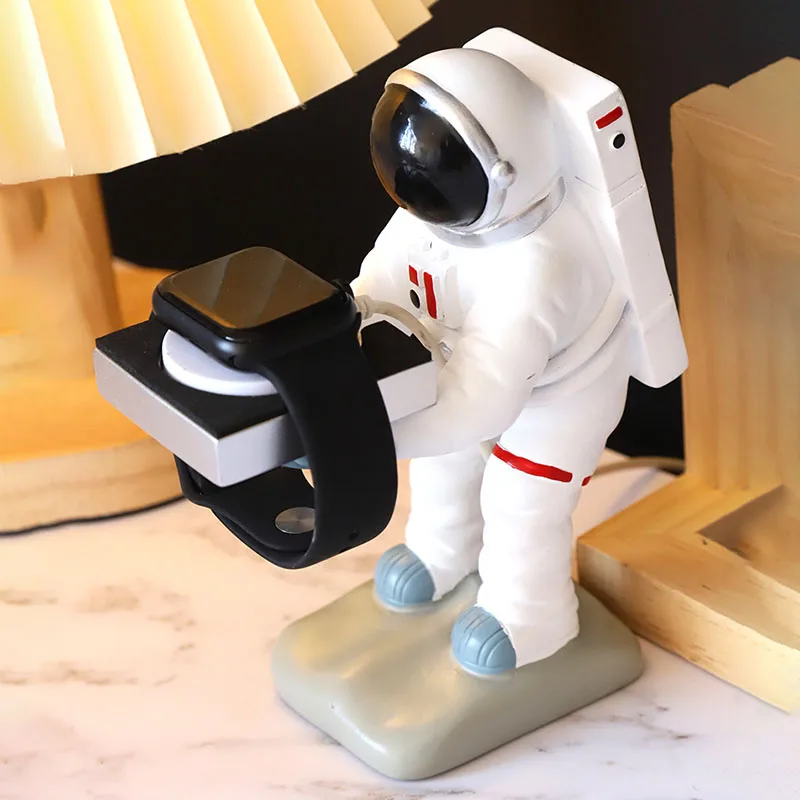 Creative Astronaut Apple Watch Charge Stand Support Iwatch Wireless Charging Dock Holder Table Watches Storage Display Bracket