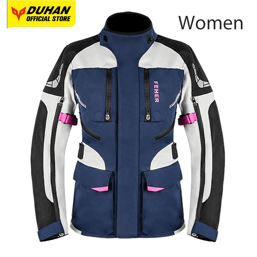 Women Motorcycle Rally Jacket Waterproof Motorbike Riding Protective Clothing Wear Resistant Anti Drop Motocross Jacket