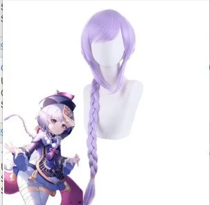

Qiqi Light Purple Cosplay Wig For Game Genshin Impact Cosplay Costume Long Anime Fiber Synthetic Wigs Party Hair Wigs