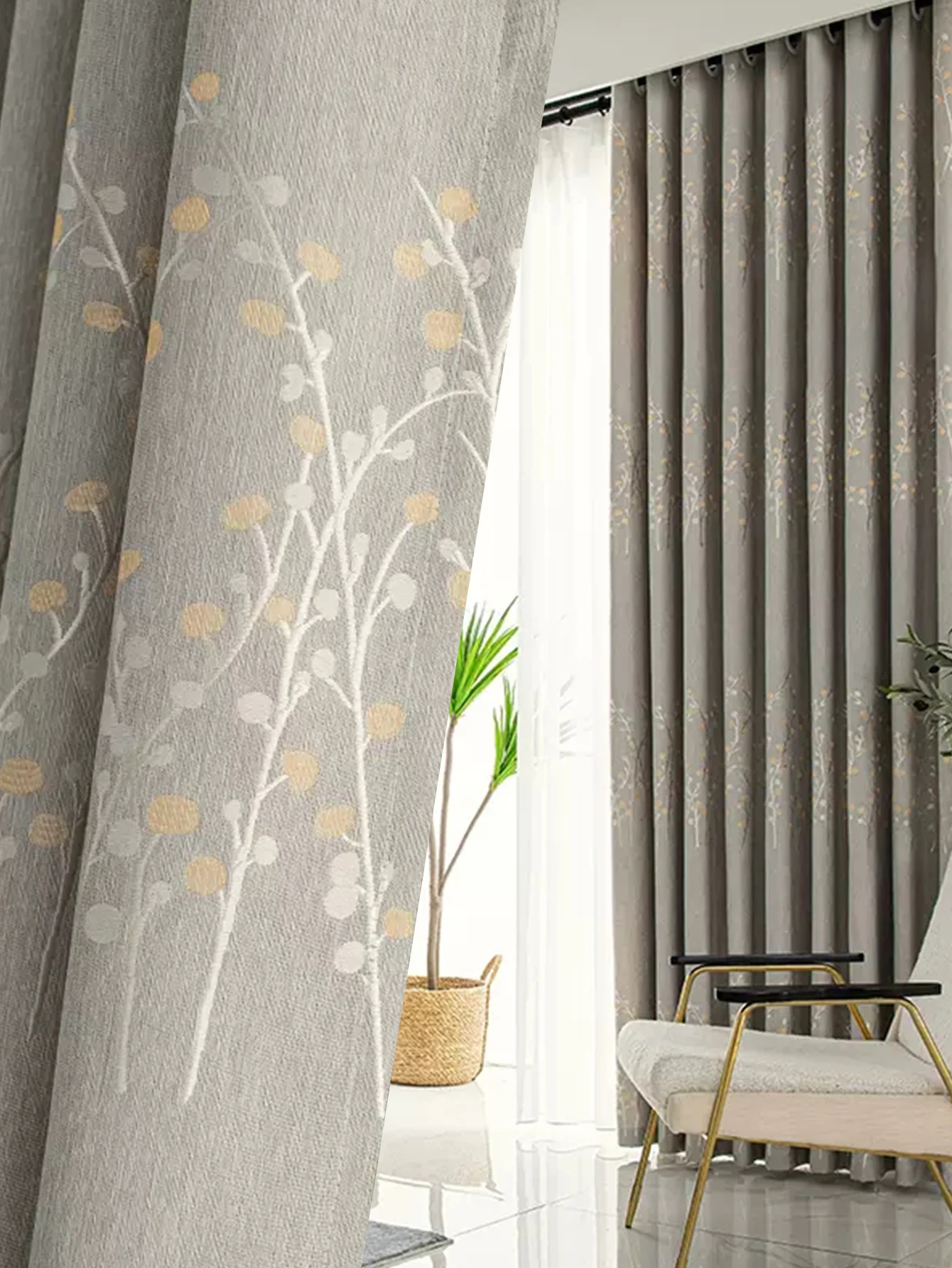 Thick Sunshade Fabric For Finished Blackout Curtains, 2024 New Model, Simple Living Room And Bedroom Design