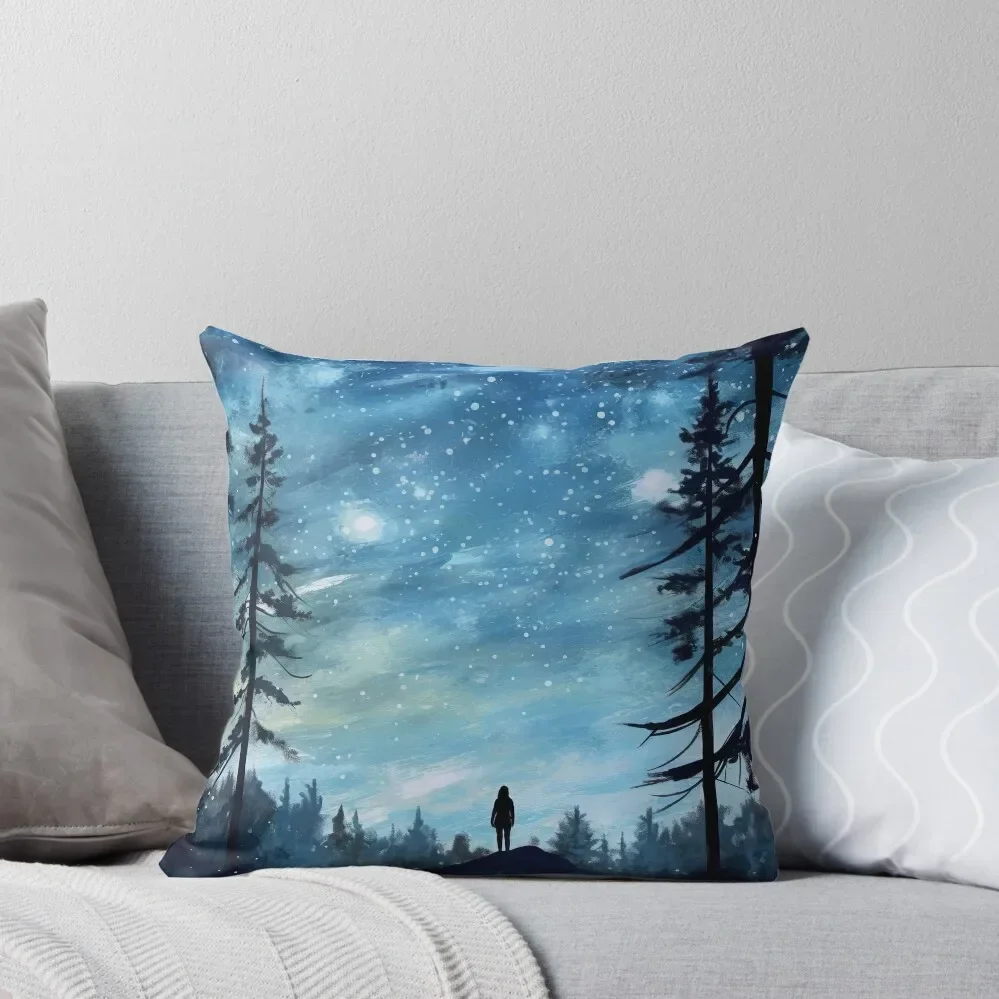 Stargazing Forest Dreamer's Haven Throw Pillow New year Covers For Sofas pillow