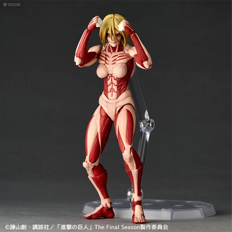 Kaiyodo Original Revoltech หญิง Titan 160 มม.อะนิเมะ Action Figures ของเล่นเด็กคริสต์มาสของขวัญสะสมเครื่องประดับ