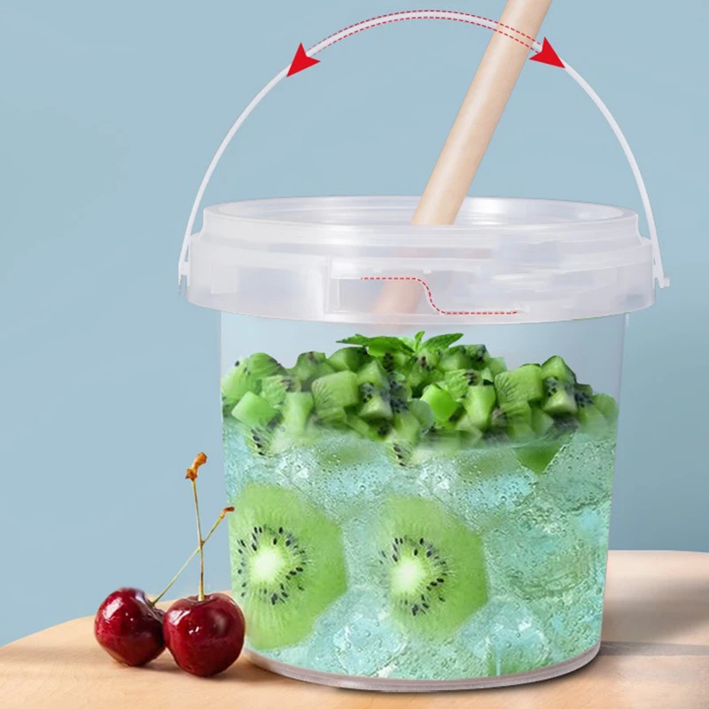 Cubo de plástico vacío sin BPA con tapa, frascos herméticos de PP, contenedor transparente para almacenamiento de alimentos a granel, 150ML-1500ML