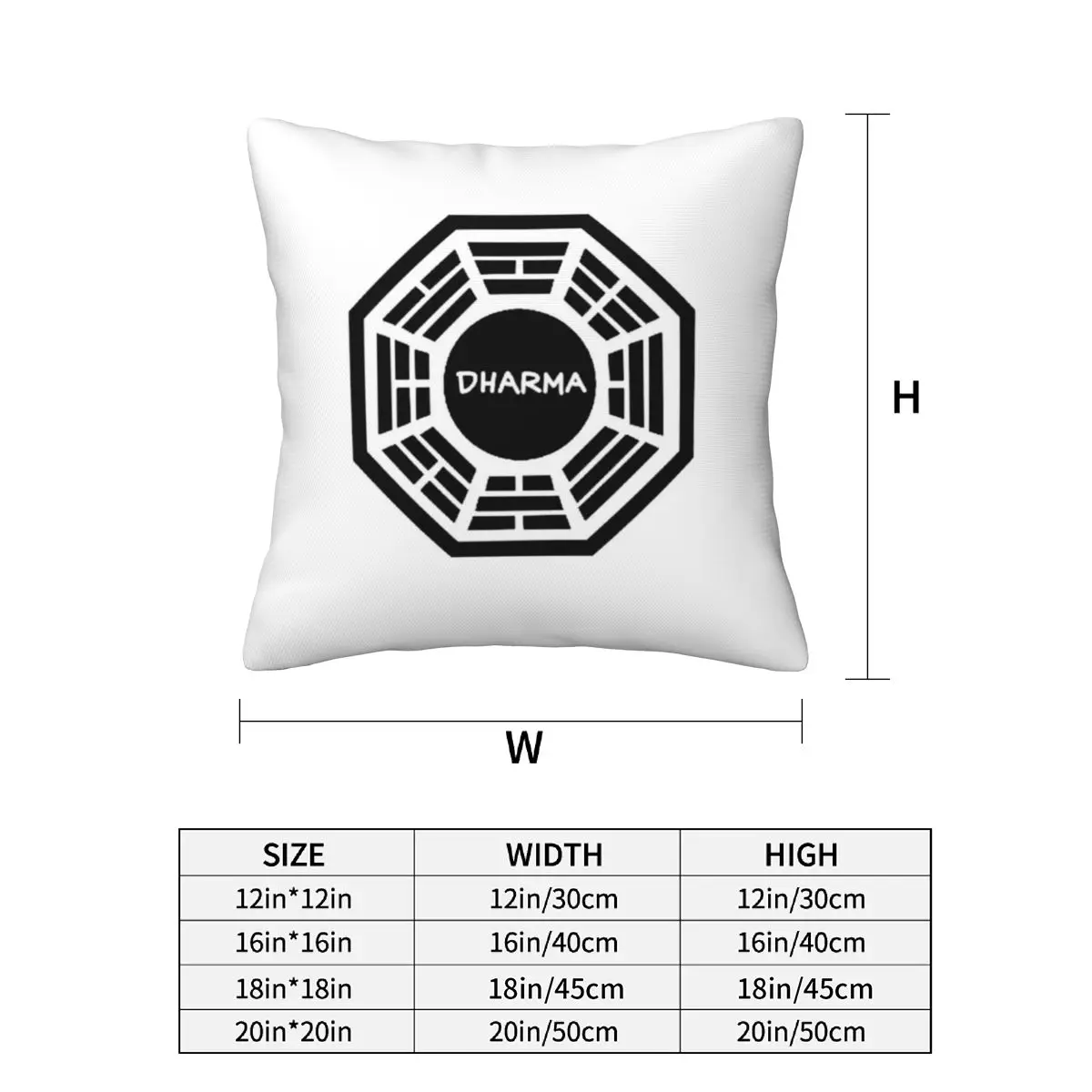 Dharma Initiative 2 pcs Square Pillowcase Pillow Cover Cushion Decor Comfort Throw Pillow for Home Living Room