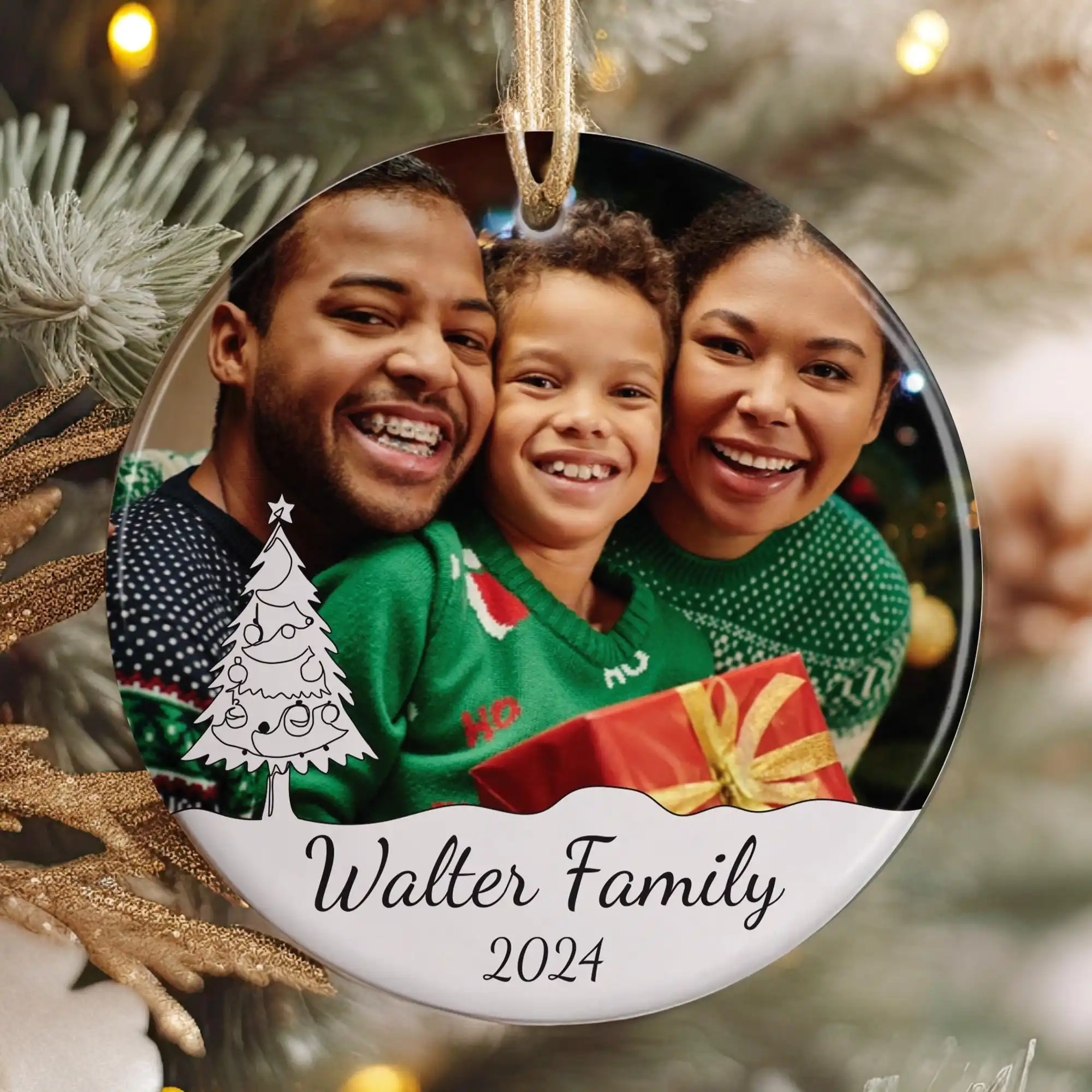 Family Photo Ornament, Acrylic Ornament, Memorial Ornament, Christmas Ornament, Keepsake Ornament, 2024 Christmas Gift