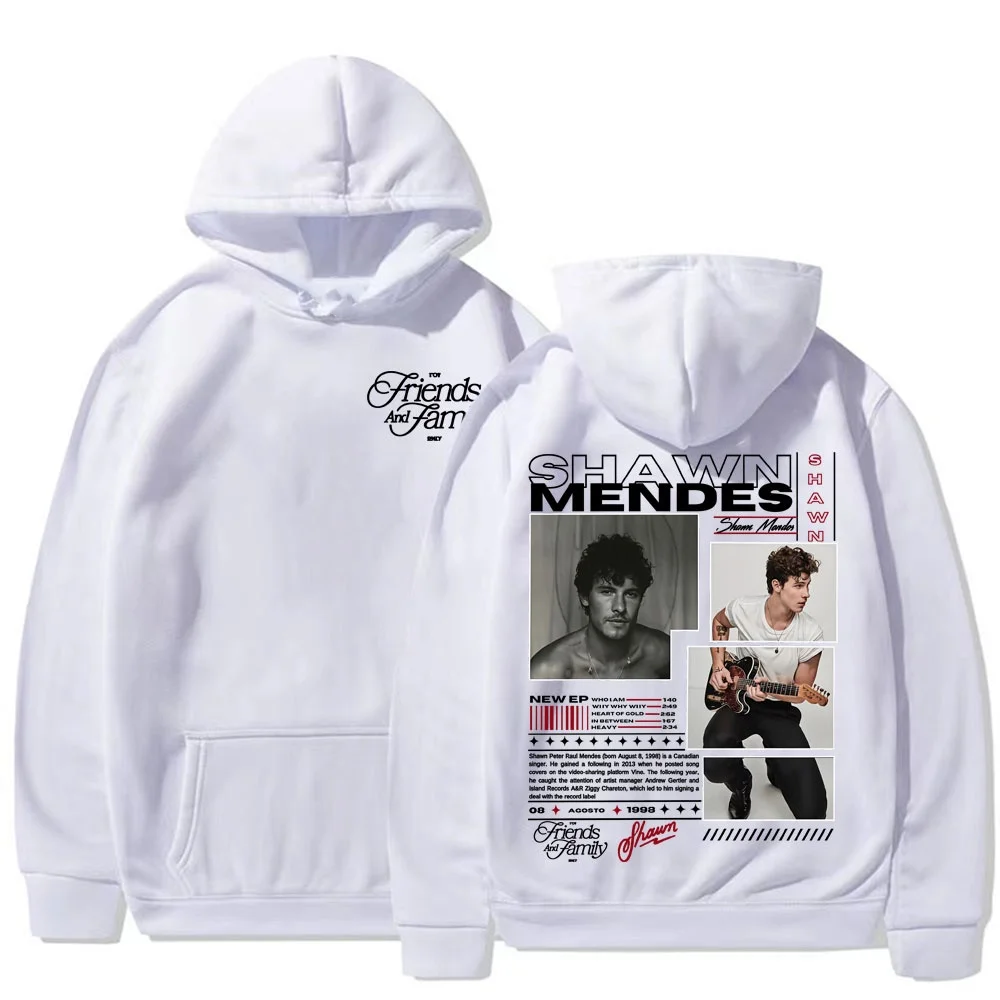 مغني الراب شون مينديز ألبوم جولة 2025 ميرش هوديس خريف/شتاء جديد للرجال موضة الهيب هوب الشرير جودة عالية مريحة البلوز #2