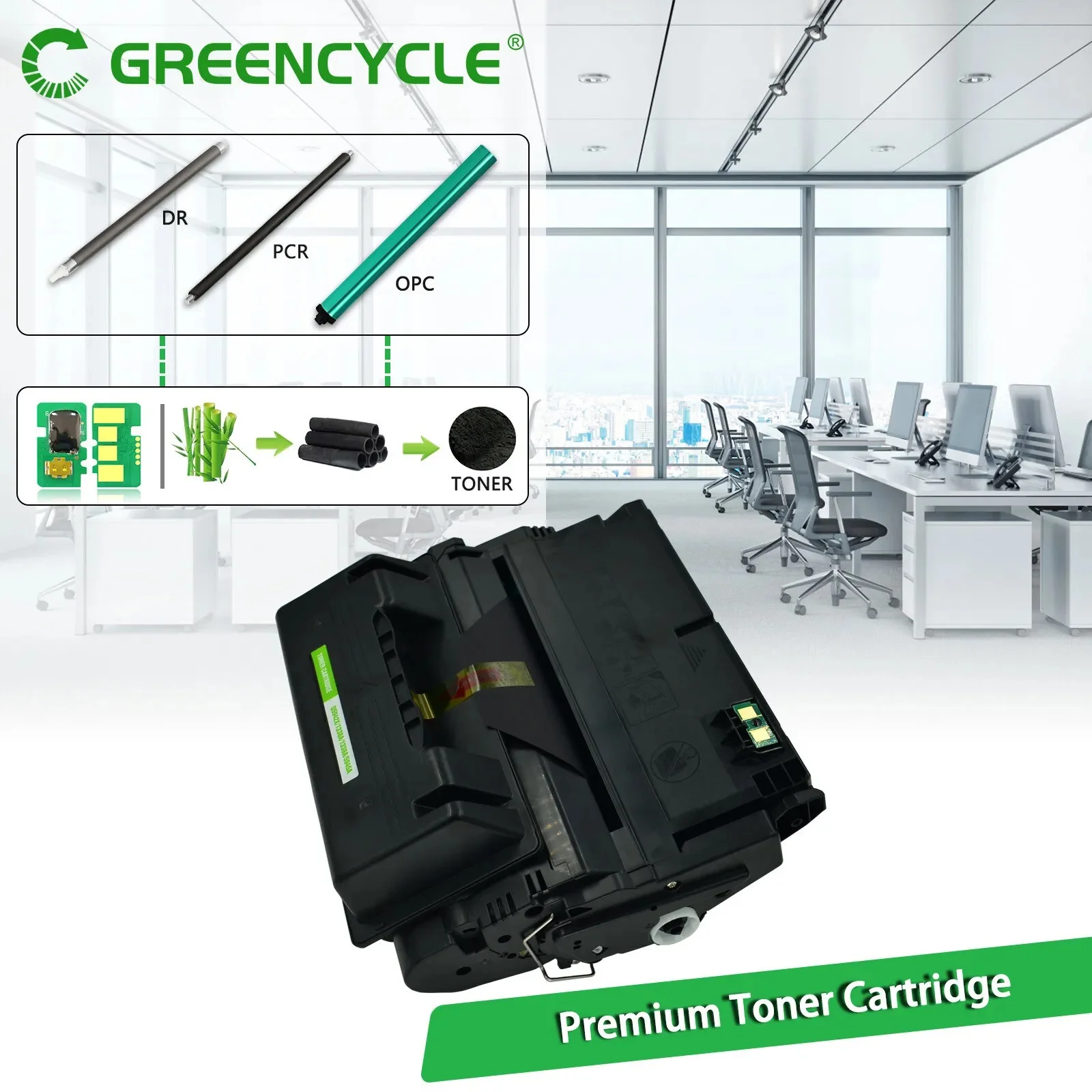 خرطوشة حبر متوافقة مع Greencycle ، متوافقة مع HP x Q5942X Q1338A ، تستخدم مع طباعة Laserjet 42250n 4250TN